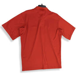 Mens Red Short Sleeve Spread Collar Regular Fit Golf Polo Shirt Size Medium alternative image