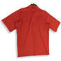 Mens Red Short Sleeve Spread Collar Regular Fit Golf Polo Shirt Size Medium image number 2