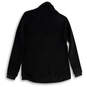 Womens Black Roll Neck Long Sleeve Zip Pocket Stretch Pullover Jacket Sz XS image number 2
