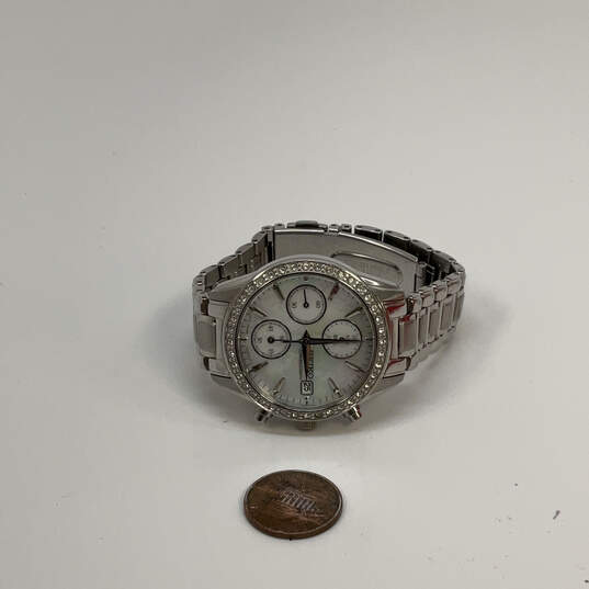 Designer Seiko Silver-Tone Chronograph Round Dial Analog Wristwatch image number 3