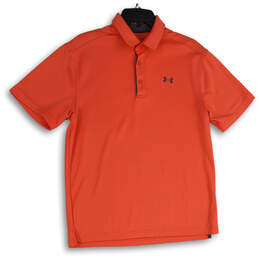 Mens Pink Spread Collar Short Sleeve Golf Polo Shirt Size Medium