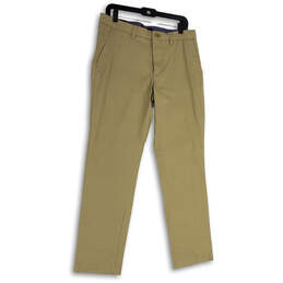 NWT Mens Beige Flat Front Slash Pockets Slim Fit Aiden Chino Pants Sz 32x32