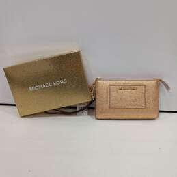 Women's Gold Tone Michael Kors Wallet In Box