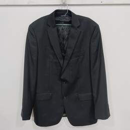 Men's Black 100% Wool Suit Jacket Size 44R