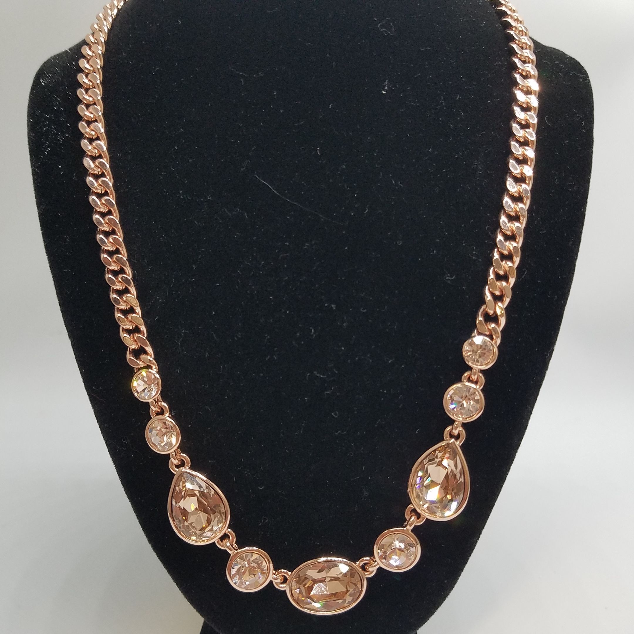 Givenchy Rose Gold Crystal Collar Necklace 1202 | eBay