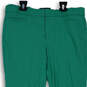 Womens Green Geometric Sloan Flat Front Straight Leg Ankle Pants Size 10 image number 3