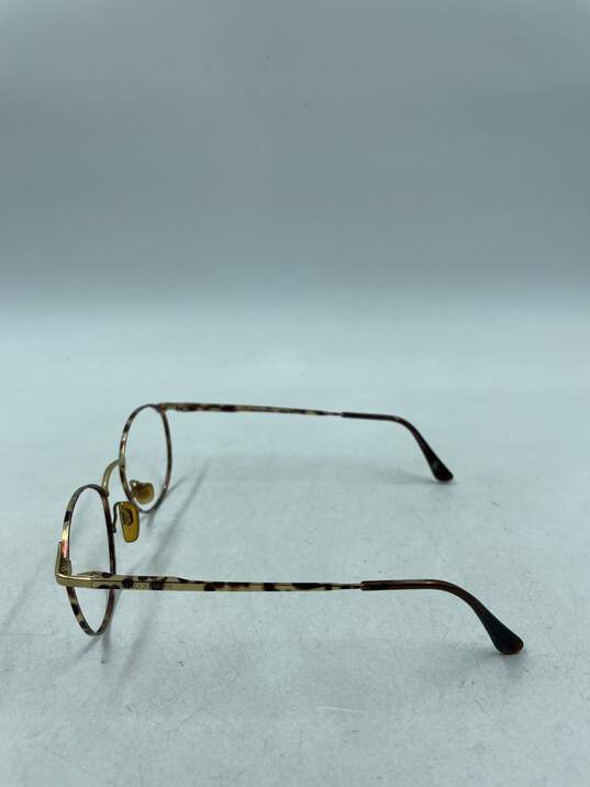 Giorgio Armani Gold Round Eyeglasses image number 4