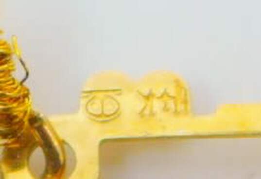 14K Gold Clasp & Ball & White Freshwater Pearl Beaded Multi Strand Bracelet 6.8g image number 5