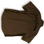Mens Brown Collared Short Sleeve Front Pockets Button-Up Shirt Size Large image number 2