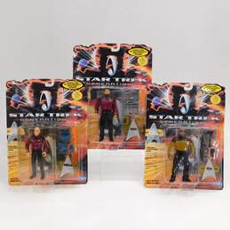 Sealed Star Trek Generations Action Figures Jean-Luc Picard William Riker Worf