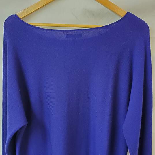 Eileen Fisher Purple Blue Sweater Long Sleeve in Size XL image number 4