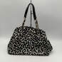 Womens Black Beige Animal Print Inner Pocket Semi Chain Strap Shoulder Bag image number 1