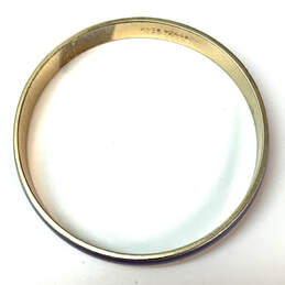 Designer Kate Spade Gold-Tone Blue Enamel Solid Bangle Bracelet alternative image