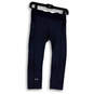 Womens Blue Flat Front Elastic Waist Pull-On Cropped Leggings Size S image number 1