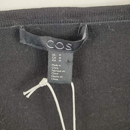 Cos Women Black Square Neck Long Sleeve Top M NWT image number 3
