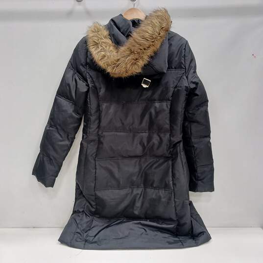 Women's Michael Kors Hooded Quilted Long Puffer Jacket Sz M image number 2
