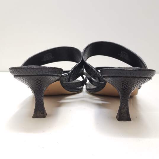 Vince Camuto Moentha Black Leather Mule Sandal Kitten Heels Shoes Size 8.5M image number 7