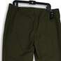 NWT Womens Green Flat Front Slash Pocket Straight Leg Ankle Pants Size 16 image number 4