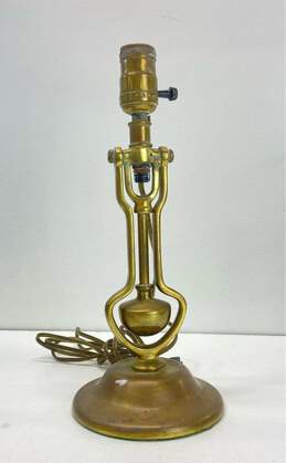 2 Vintage Brass Lamps Pair of 1940's Table Top Tilt / Pivoting Metal Lamps alternative image