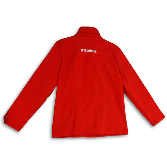 Mens Red University of Wisconsin Mock Neck Full-Zip Jacket Size Large image number 2