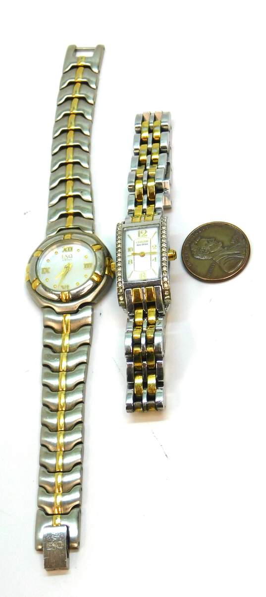 Esquire Swiss 100501 & Citizen Eco-Drive Two Tone Women's Dress Watches 83.0g image number 2