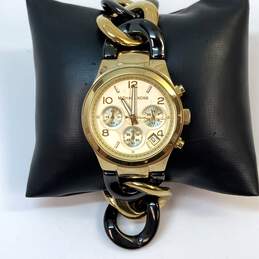 Designer Michael Kors Runway Two-Tone Chronograph Quartz Analog Wristwatch