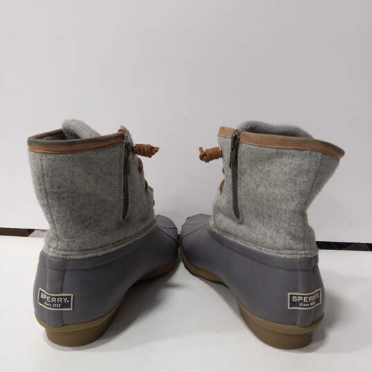 Sperry Women's Gray Duck Boots Size 9 image number 3