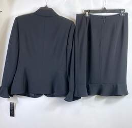 Kasper Women Black Ruffle 2Pc Set Skirt Suit Sz 10P alternative image