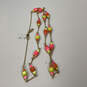 Designer Kate Spade Gold-Tone Link Chain Multicolor Stone Chain Necklace image number 2