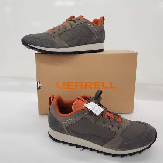 Merrell Men's Alpine Sneaker Beluga Dark Greige Suede Hiking Shoes Size 9 image number 1