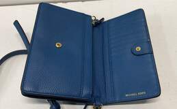 Michael Kors Blue Leather Crossbody Card Wallet Bag alternative image