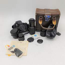 Honeywell Pentax ES II SLR 35mm Film Camera With Lenses & Case
