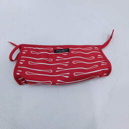Kate Spade NY Red Bobby Pin Pattern Cosmetic Bag