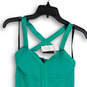 NWT Womens Green Sleeveless Back Criss-Cross Wide Strap Bodycon Dress Sz XS image number 3