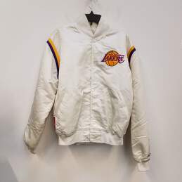 Vintage YOUTH Starter Jacket L.A. Lakers White Satin Sz. XL