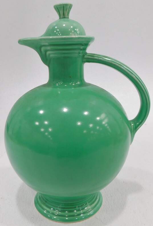 VINTAGE FIESTA Green Glaze CARAFE WITH LID,  FIESTAWARE 1936 TO 1946 image number 1