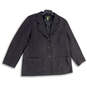 Womens Gray Long Sleeve Pockets Notch Lapel Three Buton Blazer Size XL image number 1