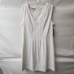 Pendleton White Cotton Miami Mix V-Neck Sleeveless Dress Size 10