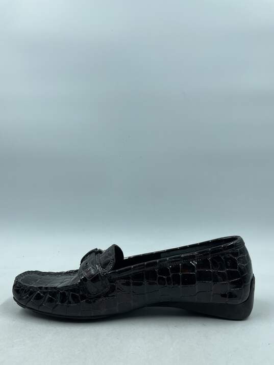 Authentic Stuart Weitzman Moc Croc Loafers W 7.5M image number 2