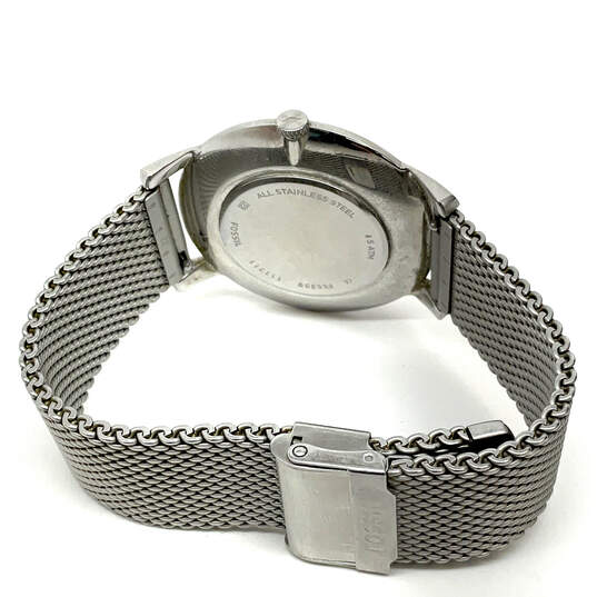 Designer Fossil FS5359 Silver-Tone Stainless Steel Analog Quartz Wristwatch image number 3
