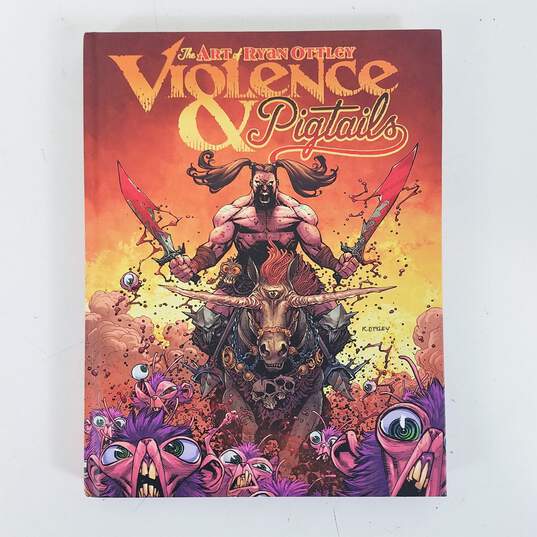 Signed Hardcover Copy of The Art of Ryan Ottley - Violence and Pigtails image number 1