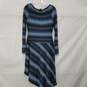 BCBGMaxAzria Blue and Black Asymmetrical Dress Size Small NWT image number 3