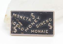 VNTG Anson Silver Tone Moneta Dinero Money Clip