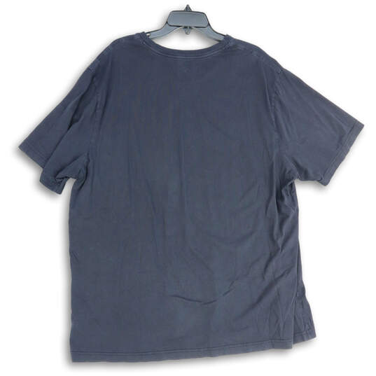 Mens Black Short Sleeve V-Neck Pullover T-Shirt Size 2XLT image number 2