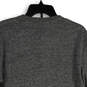 Womens Gray Heather Henley Neck Lined Long Sleeve T-Shirt Size Medium image number 4