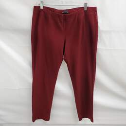 Eileen Fisher Nylon Blend Red Stretch Pants Women's Size L