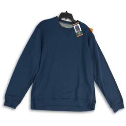 NWT G.H. Bass & Co. Mens Blue Fleece Long Sleeve Crew Neck Pullover Sweater XXL