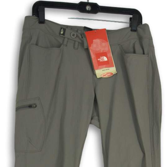 NWT The North Face Womens Gray Flat Front Straight Leg Hiking Pants Size 10 image number 3