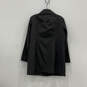 Womens Black Long Sleeve Collared Pockets Button Front Trench Coat Size XL image number 2