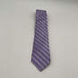NWT Mens Purple Silk Striped Four-In-Hand Pointed Designer Neck Tie image number 1